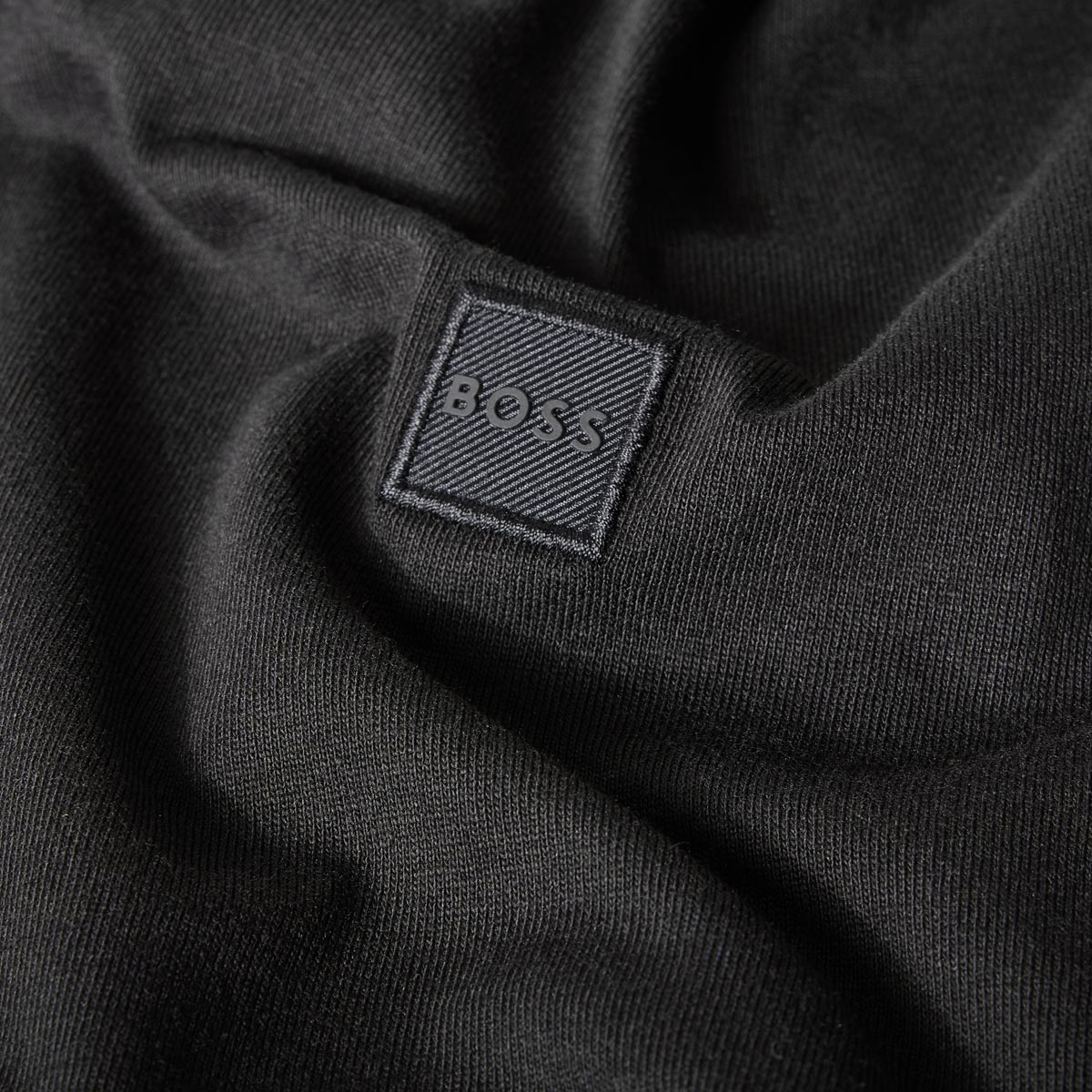 BOSS Longsleeve aus Baumwolle schwarz