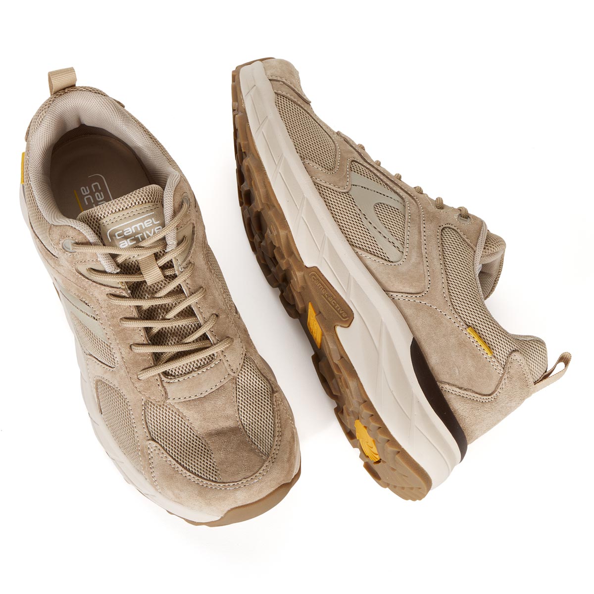 camel active Sneaker "Cross Country" aus Leder beige