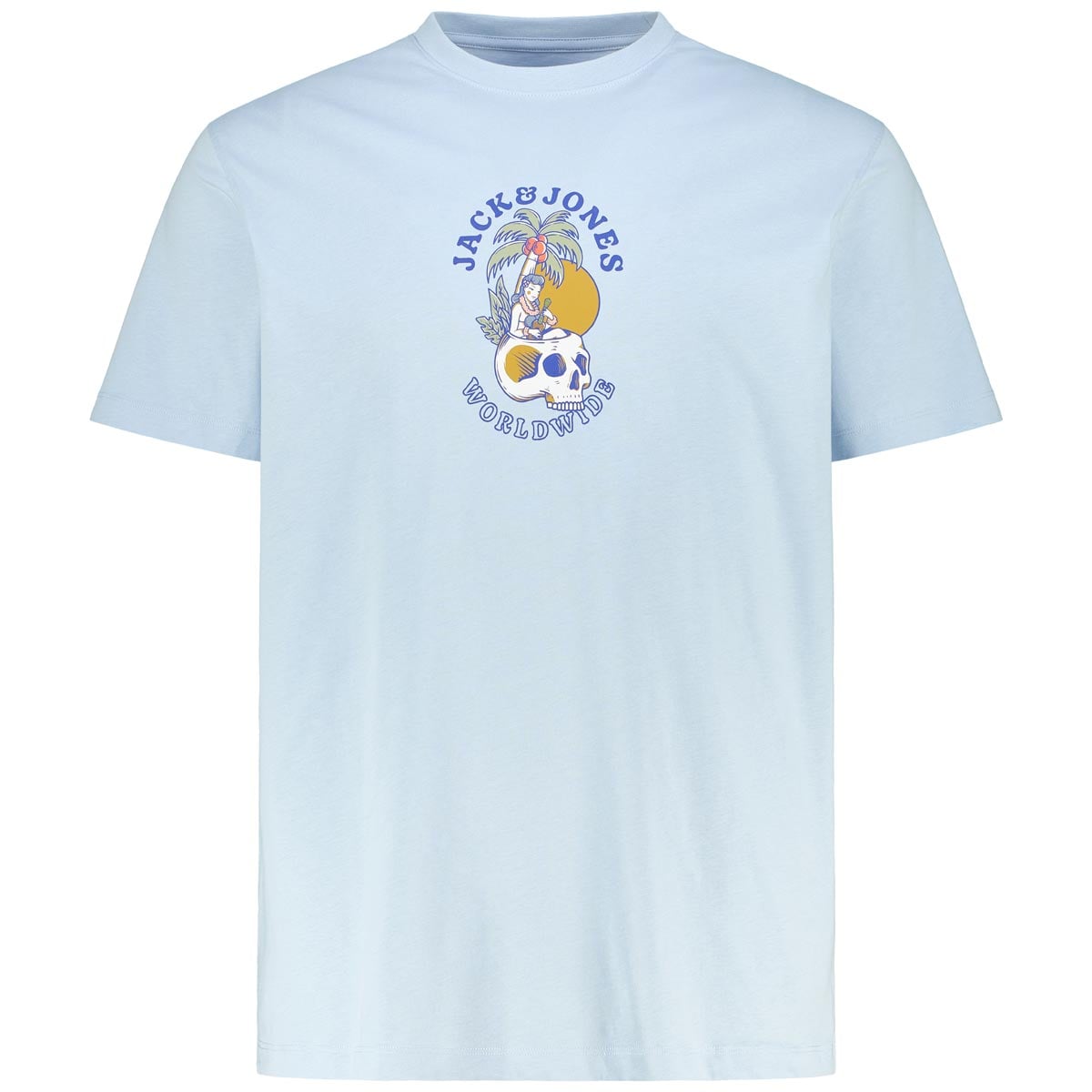 Jack&Jones T-Shirt Mit Motiv-Print Farbe Hellblau Größe, 3XL
