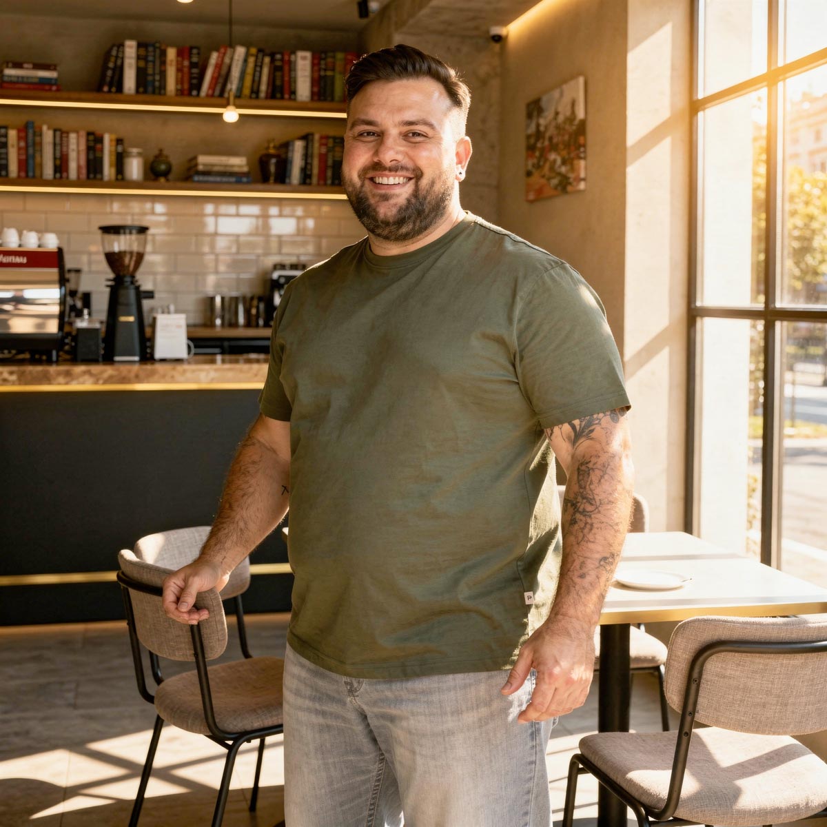 Pfundskerl Basic-T-Shirt im 3er-Pack  dunkelblau/oliv/beere