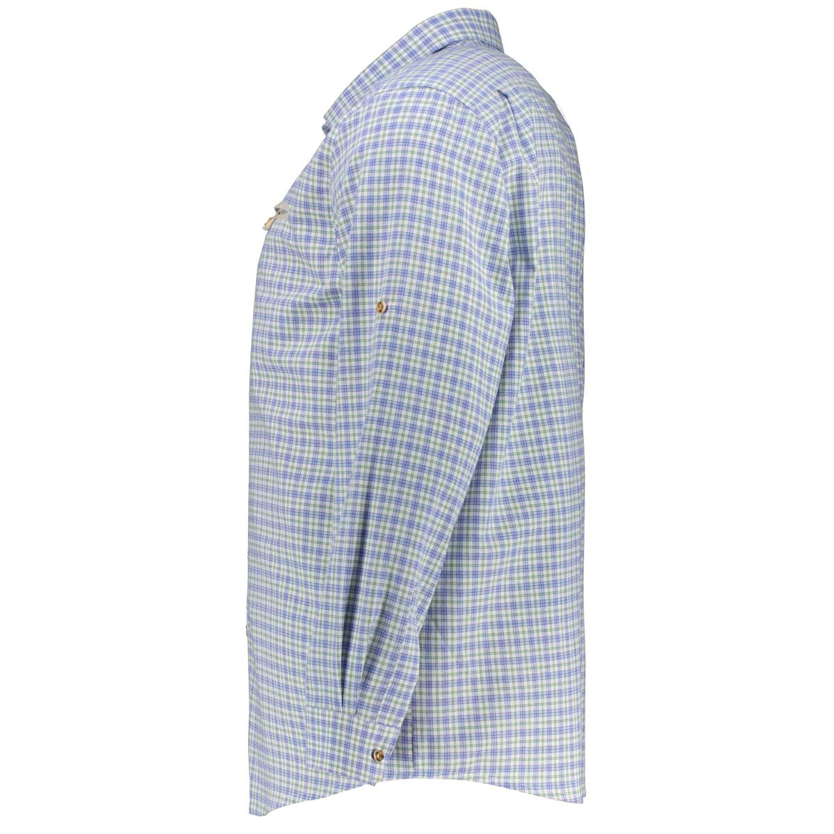 Orbis Trachtenhemd mit Krempelärmeln blau/grün