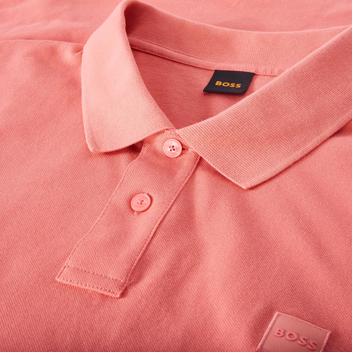 BOSS Poloshirt mit Biobaumwolle hellrot