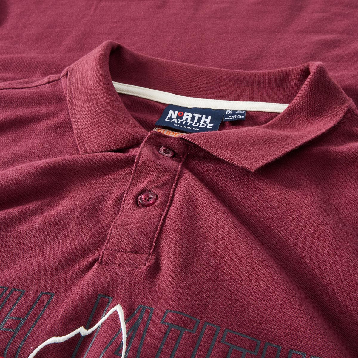 North Poloshirt mit Elasthan dunkelrot