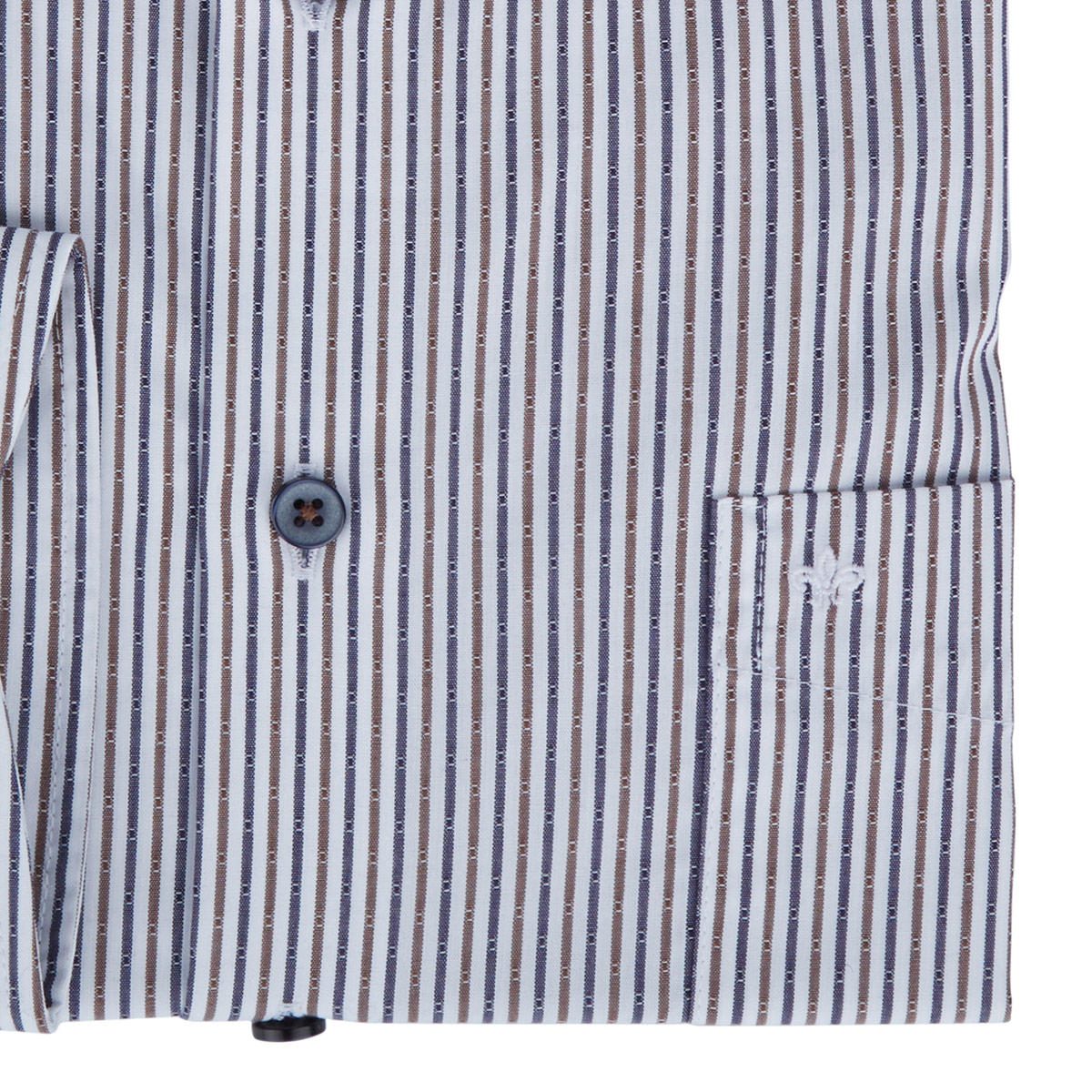 Jupiter Bügelfreies Businesshemd, langarm blau/weiß