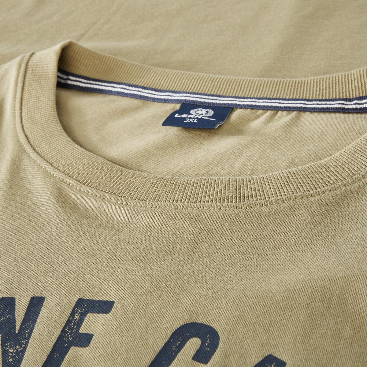 Lerros T-Shirt mit Motiv-Print Farbe khaki Größe: 5XL günstig online kaufen