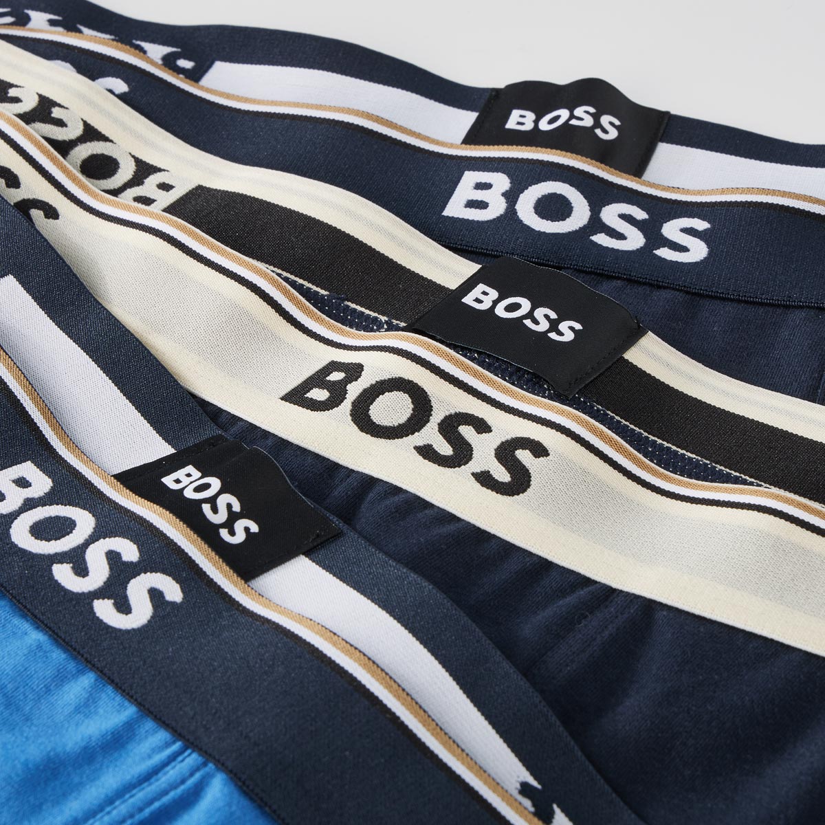 BOSS 3er-Pack Boxershorts mit Elasthan blau