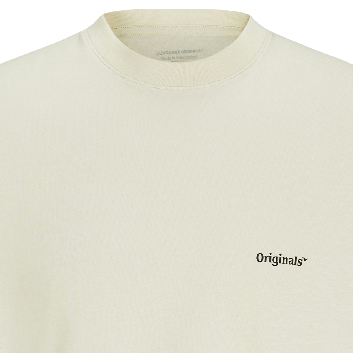 Jack&Jones T-Shirt mit Print auf Vorder- und Rückseite cremeweiß