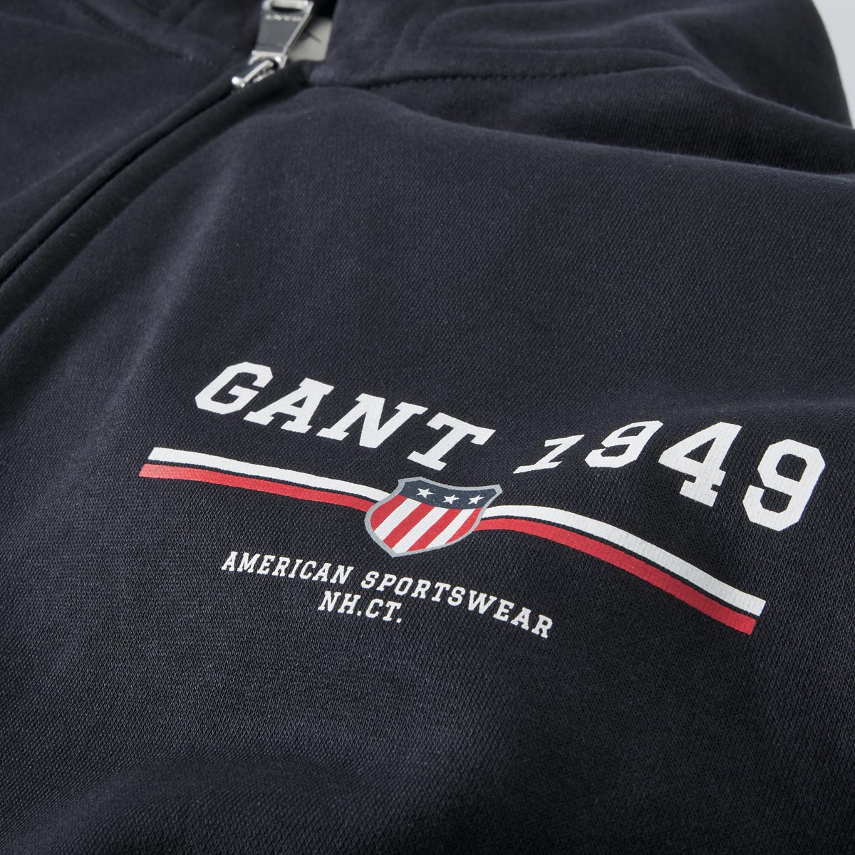 Gant Sweatjacke aus Baumwoll-Mix schwarz