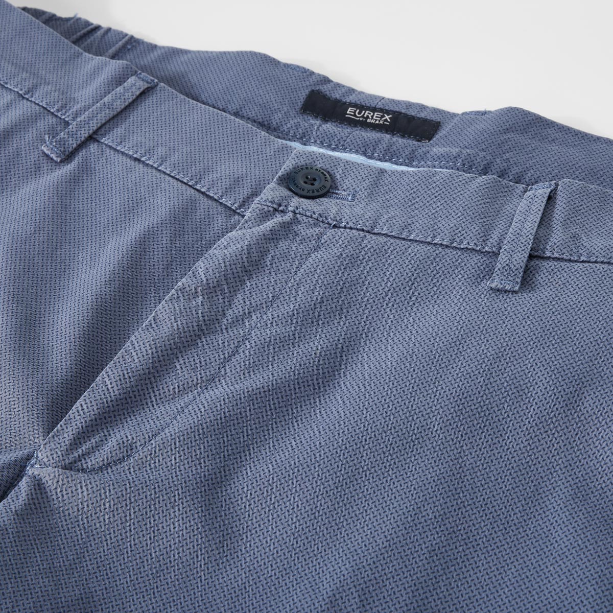 EUREX Stretch-Chino-Shorts "Bosse" mittelblau