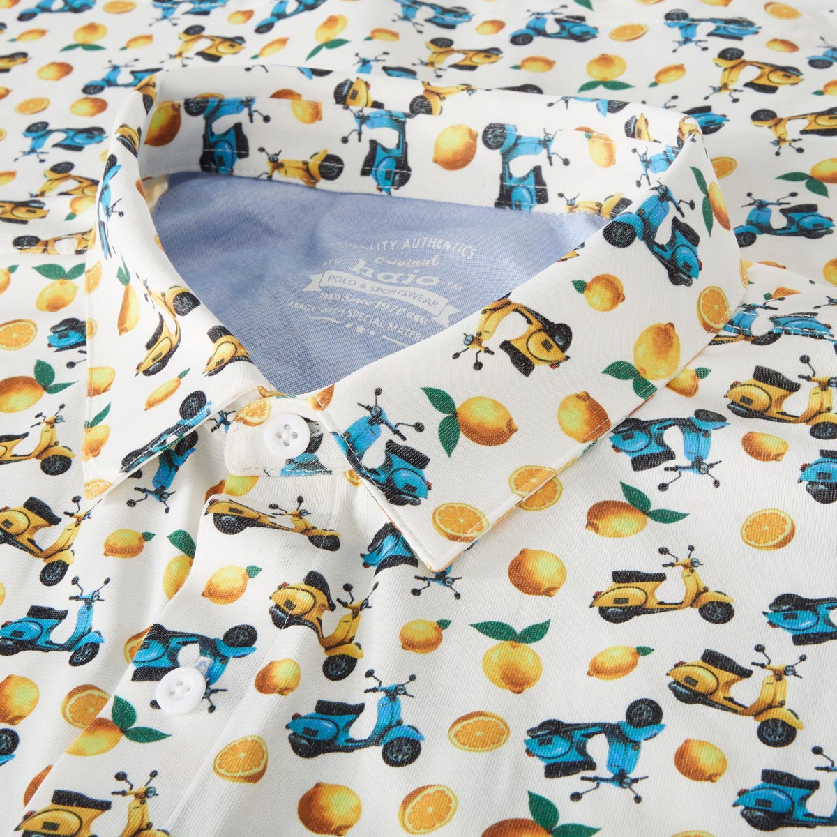 Hajo Freizeithemd mit "Stay Fresh" blau