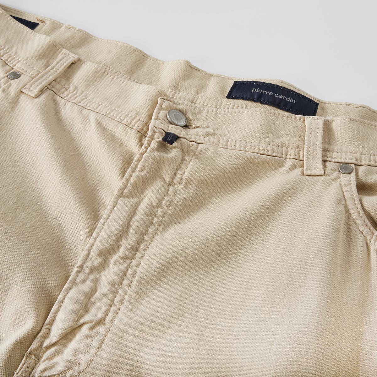 Pierre Cardin Baumwollhose mit Stretch "Lyon", Tapered Fit sand