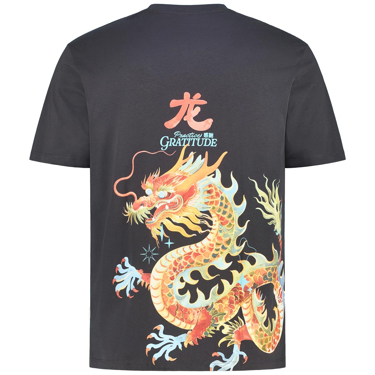 Jack&Jones T-Shirt mit Print auf Vorder- und Rückseite grau