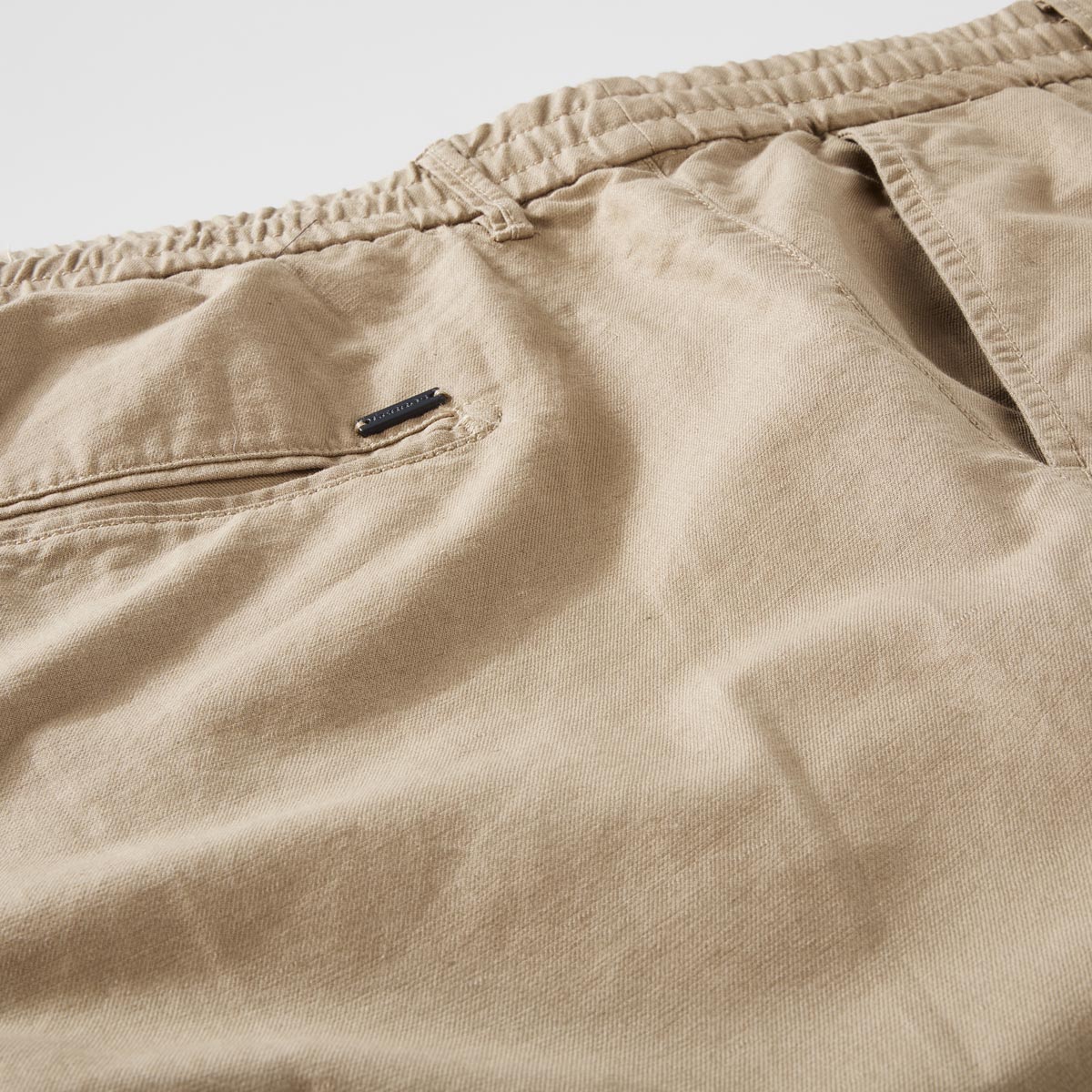 Lerros Chino mit Leinen, Tapered Fit sand