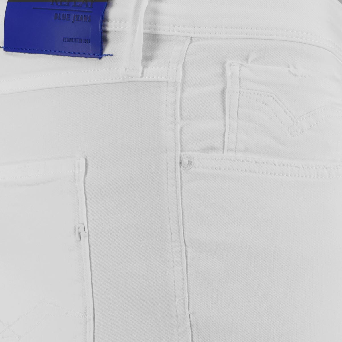 Replay Stretch-Jeans "Anbass", Slim Fit weiß