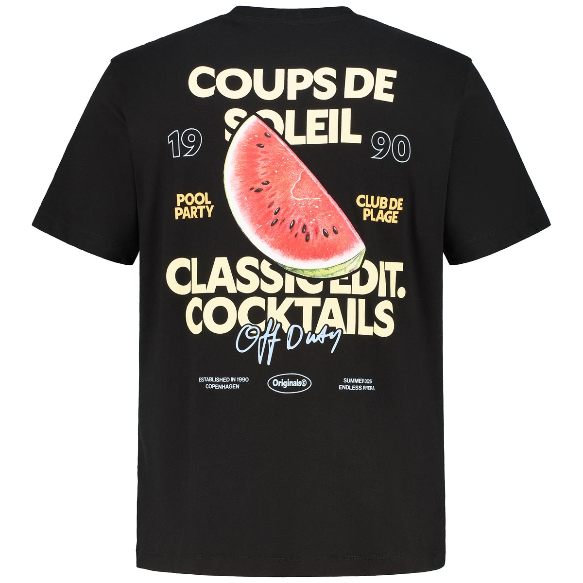Jack&Jones T-Shirt mit Print auf Vorder- und Rückseite schwarz