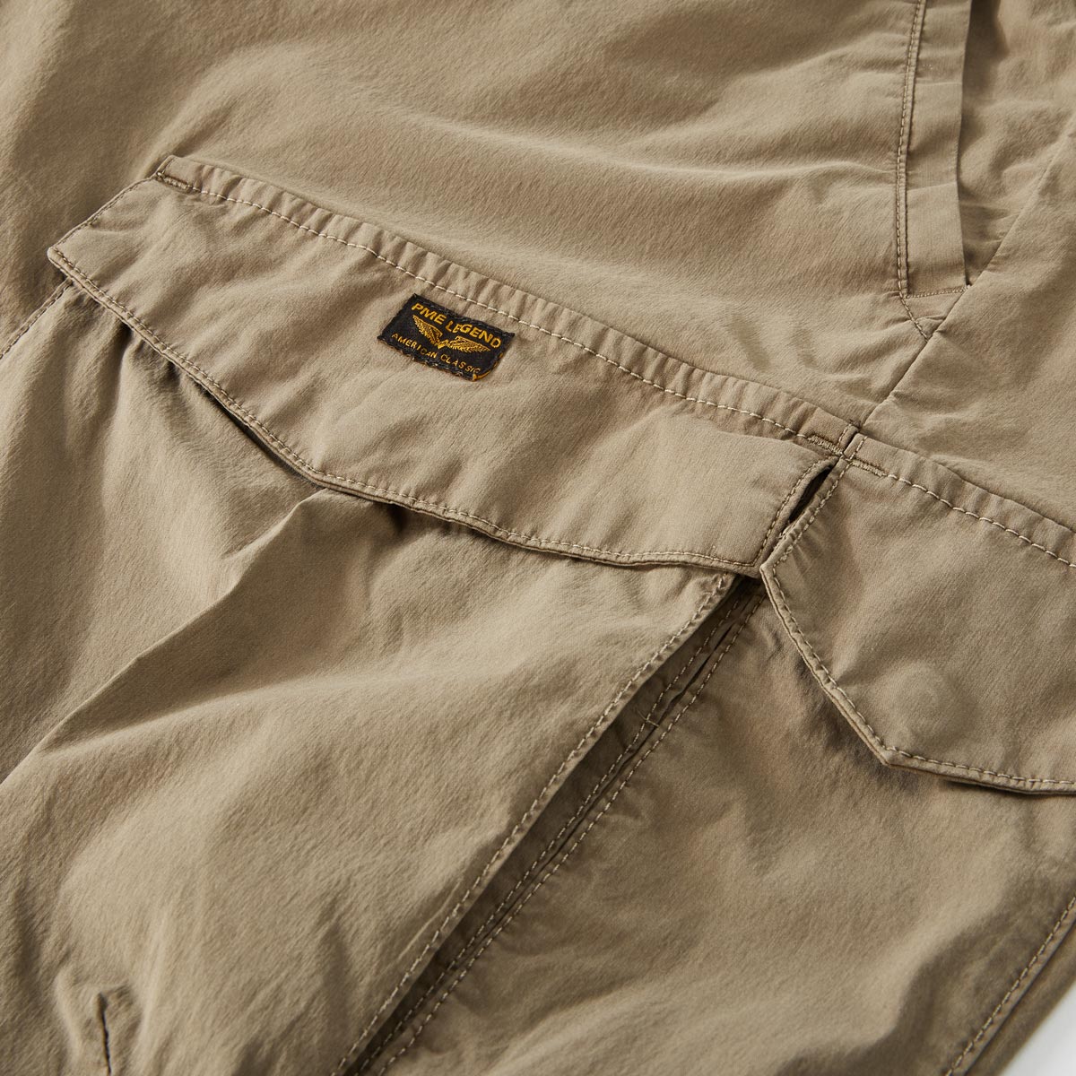 PME LEGEND Stretch-Cargo-Shorts "Hawkdown", leicht khaki