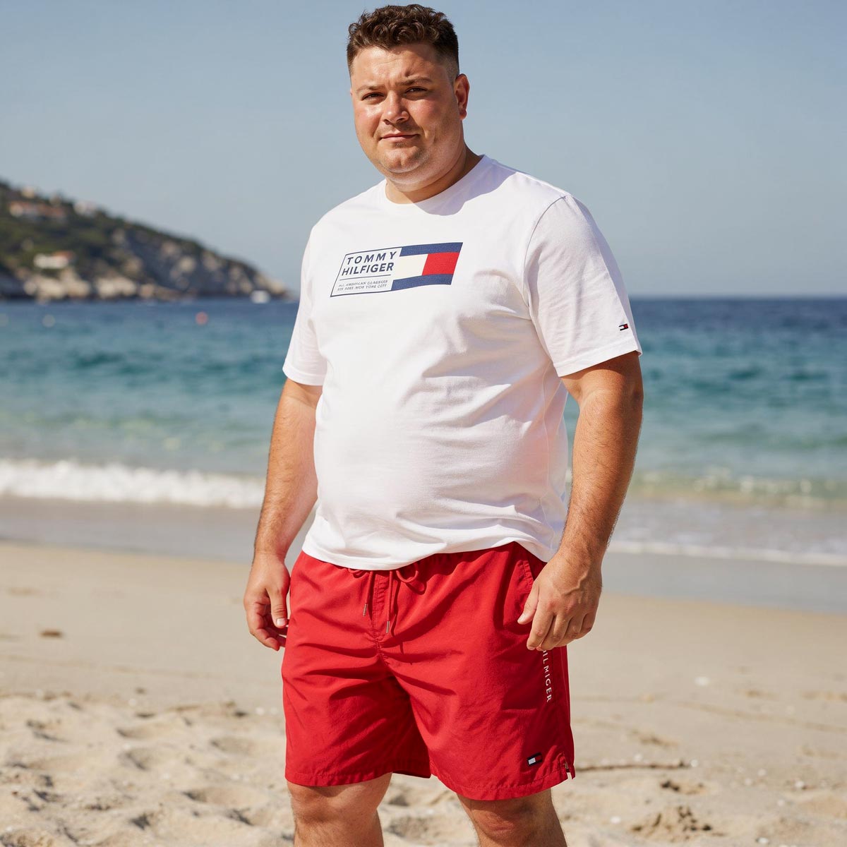 Tommy Hilfiger T-Shirt mit Label-Print weiß