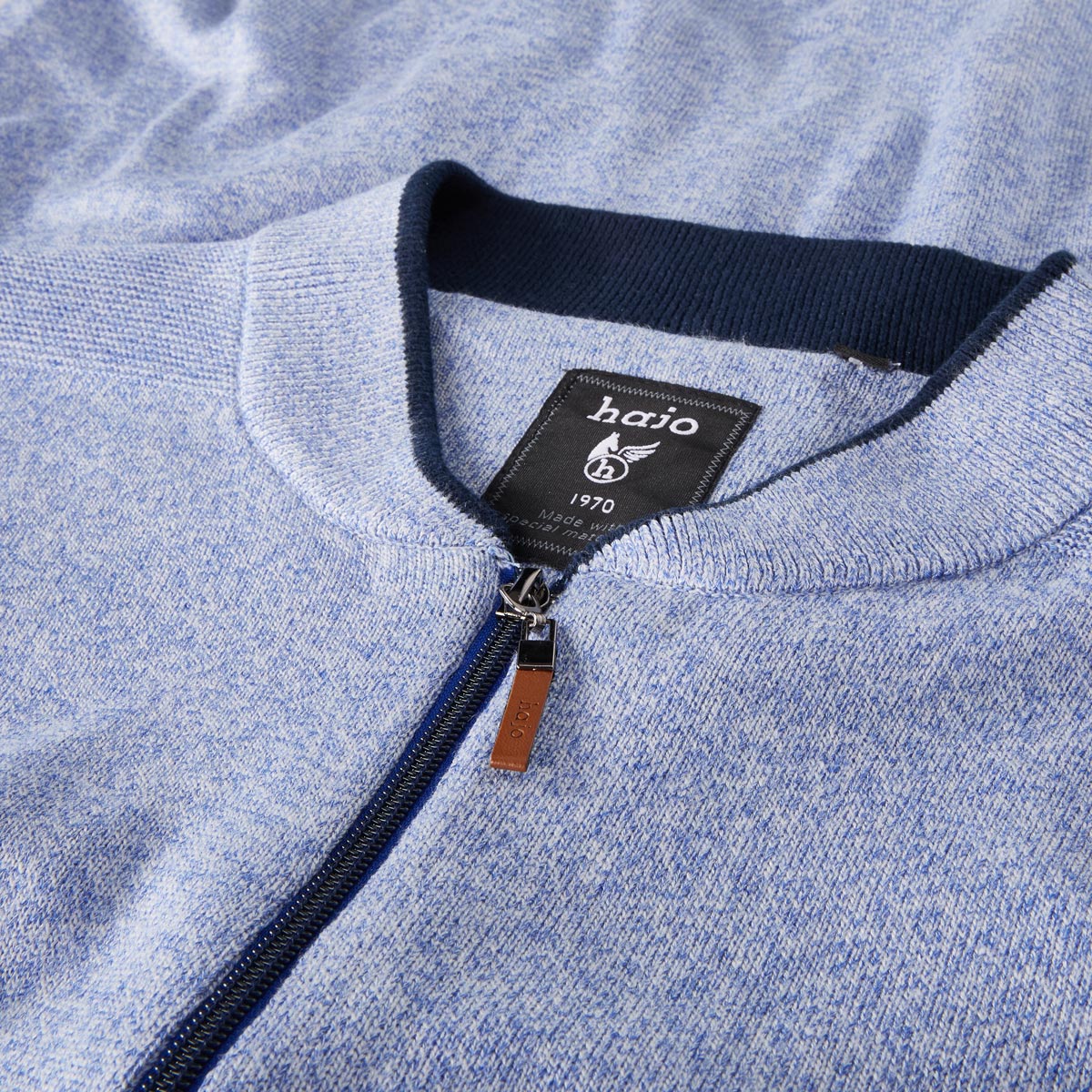 Hajo Strickjacke in melierter Optik dunkelblau