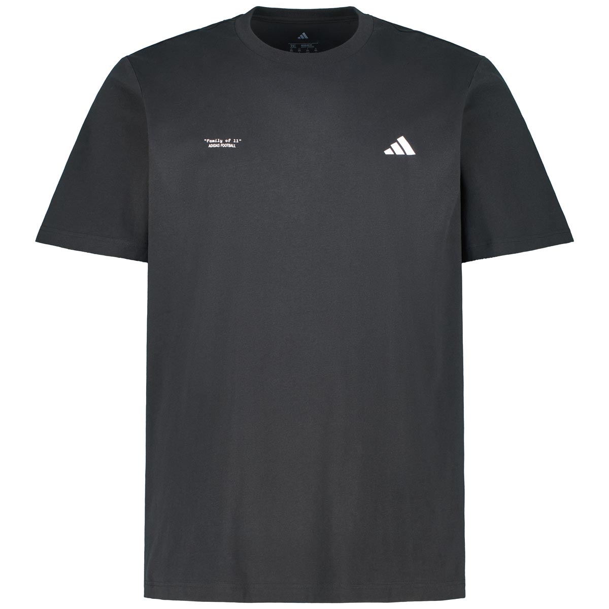 adidas T-Shirt mit Print auf Vorder- und Rückseite schwarz