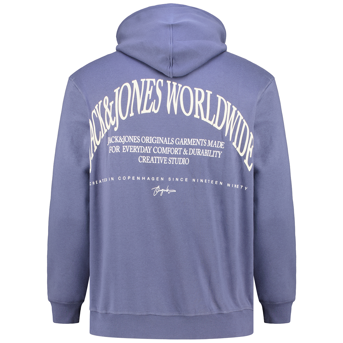 Jack&Jones Hoodie mit Print auf Vorder- und Rückseite marine