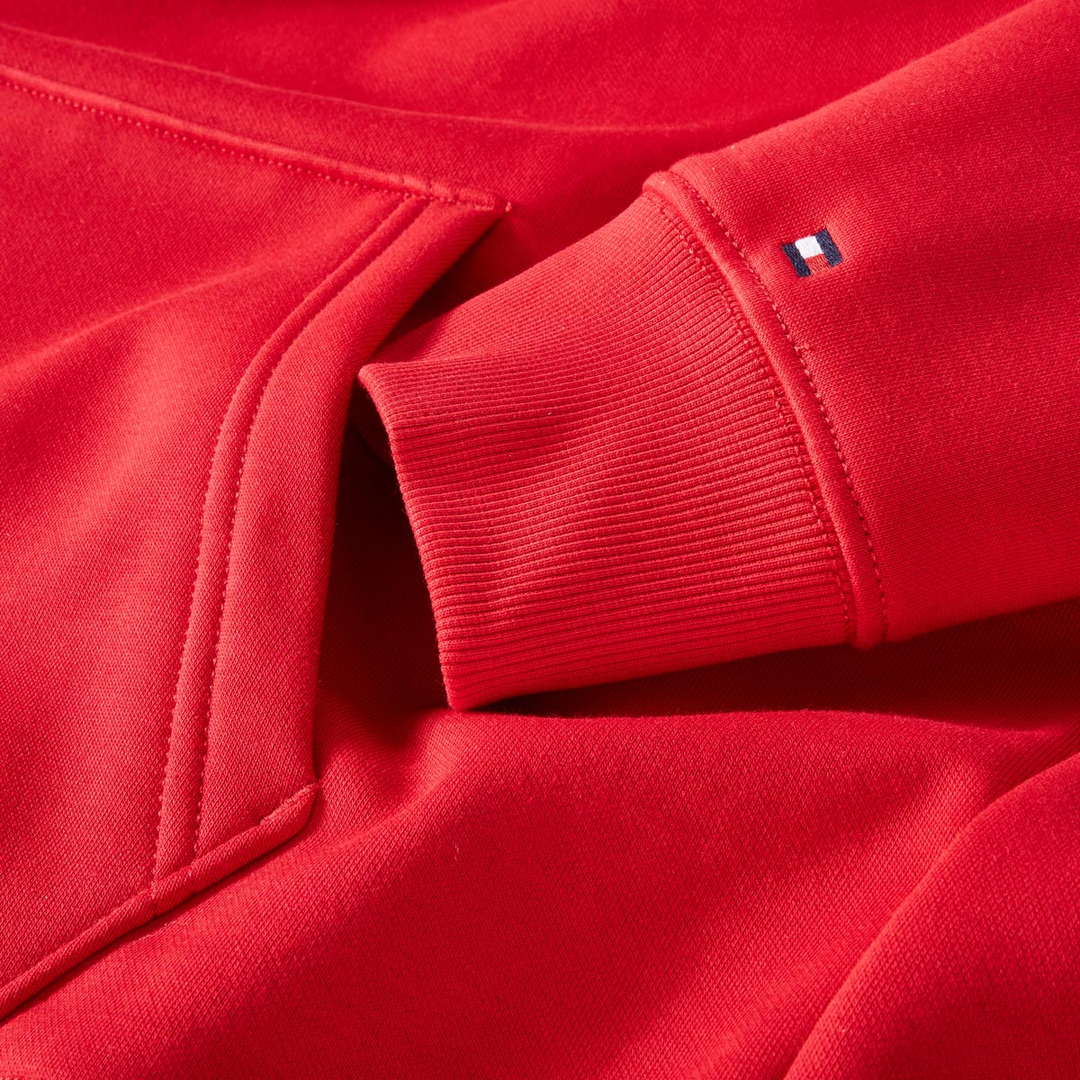 Tommy Hilfiger Hoodie aus Baumwollmischung rot