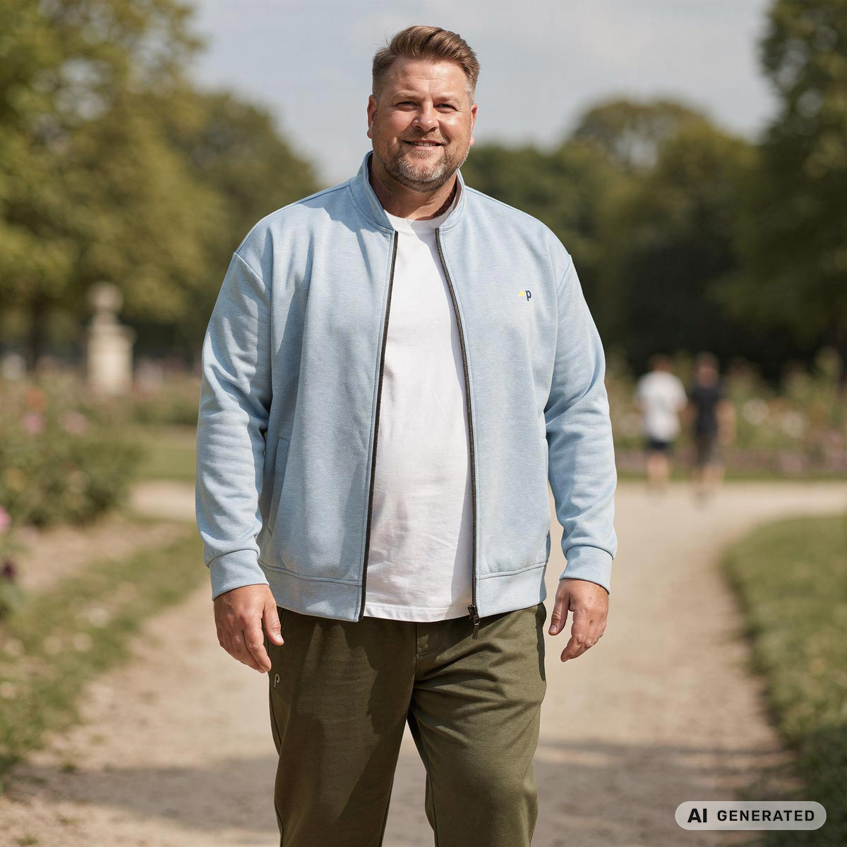 Pfundskerl p ACTIVE Sweatjacke, elastisch, weich und leicht hellblau