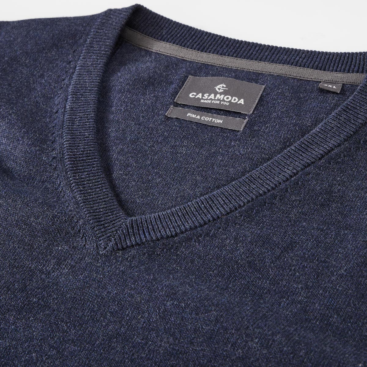 CASA MODA Feinstrickpullover aus Pima-Baumwolle marine