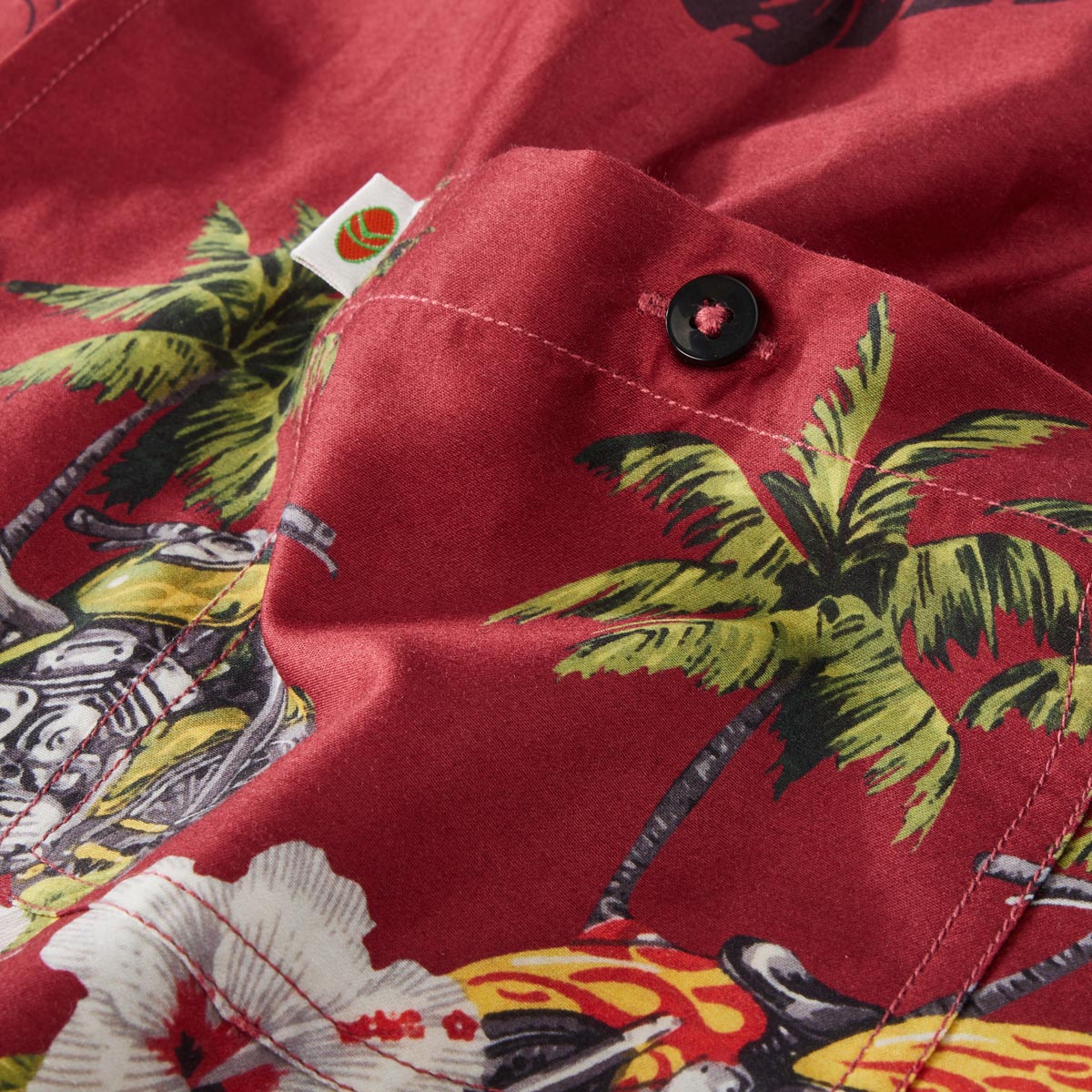 Kamro Freizeithemd mit Allover-Muster rot/schwarz