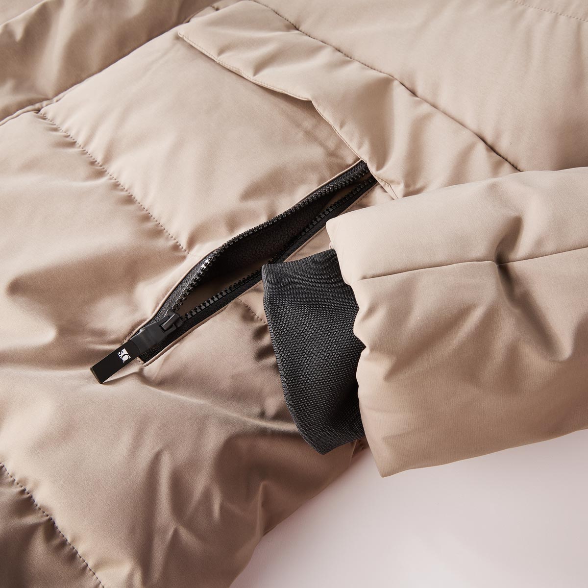 s.Oliver Wattierter Parka, wasserabweisend braun
