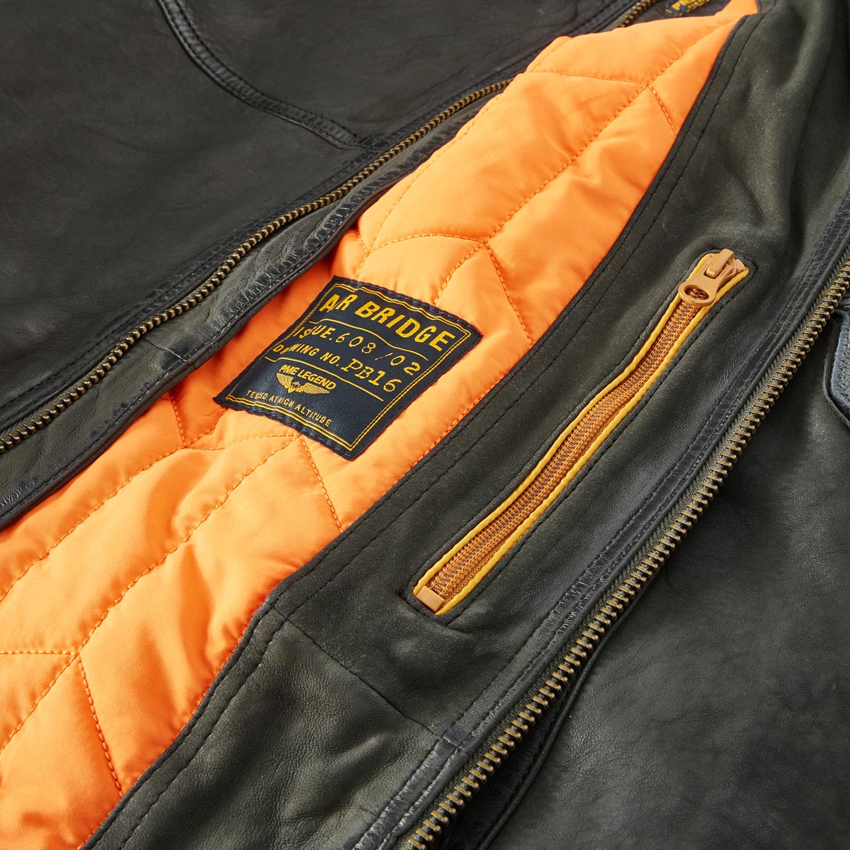PME LEGEND Lederjacke mit mittlerer Fütterung schwarz