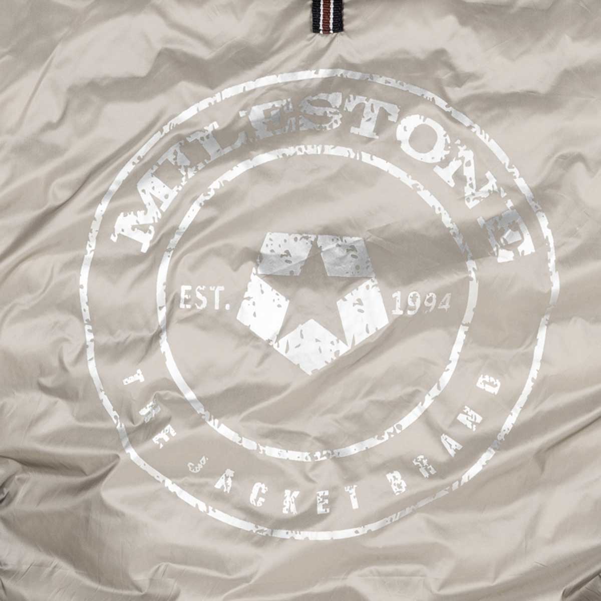 Milestone Lederjacke mit Sweat-Einsatz schwarz