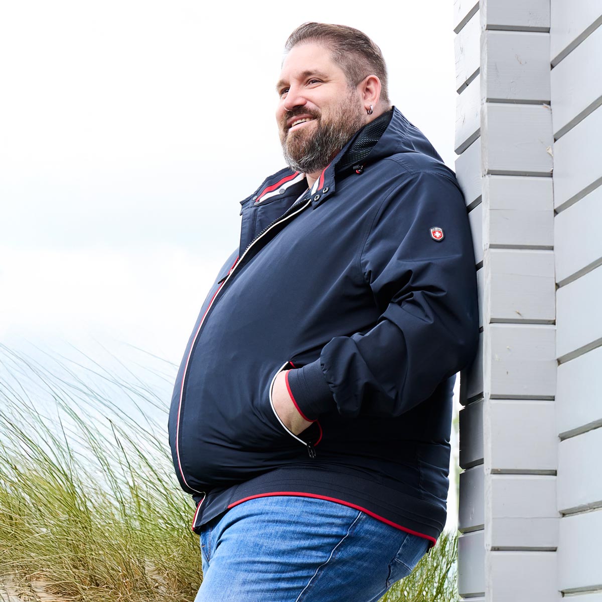 Wellensteyn Leichte Funktionsjacke im Blouson-Stil, wind- und wasserdicht dunkelblau