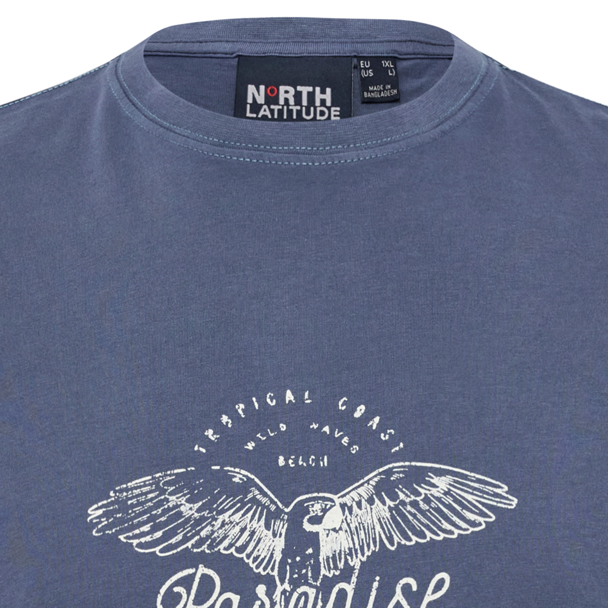 North T-Shirt mit Motiv-Print blau