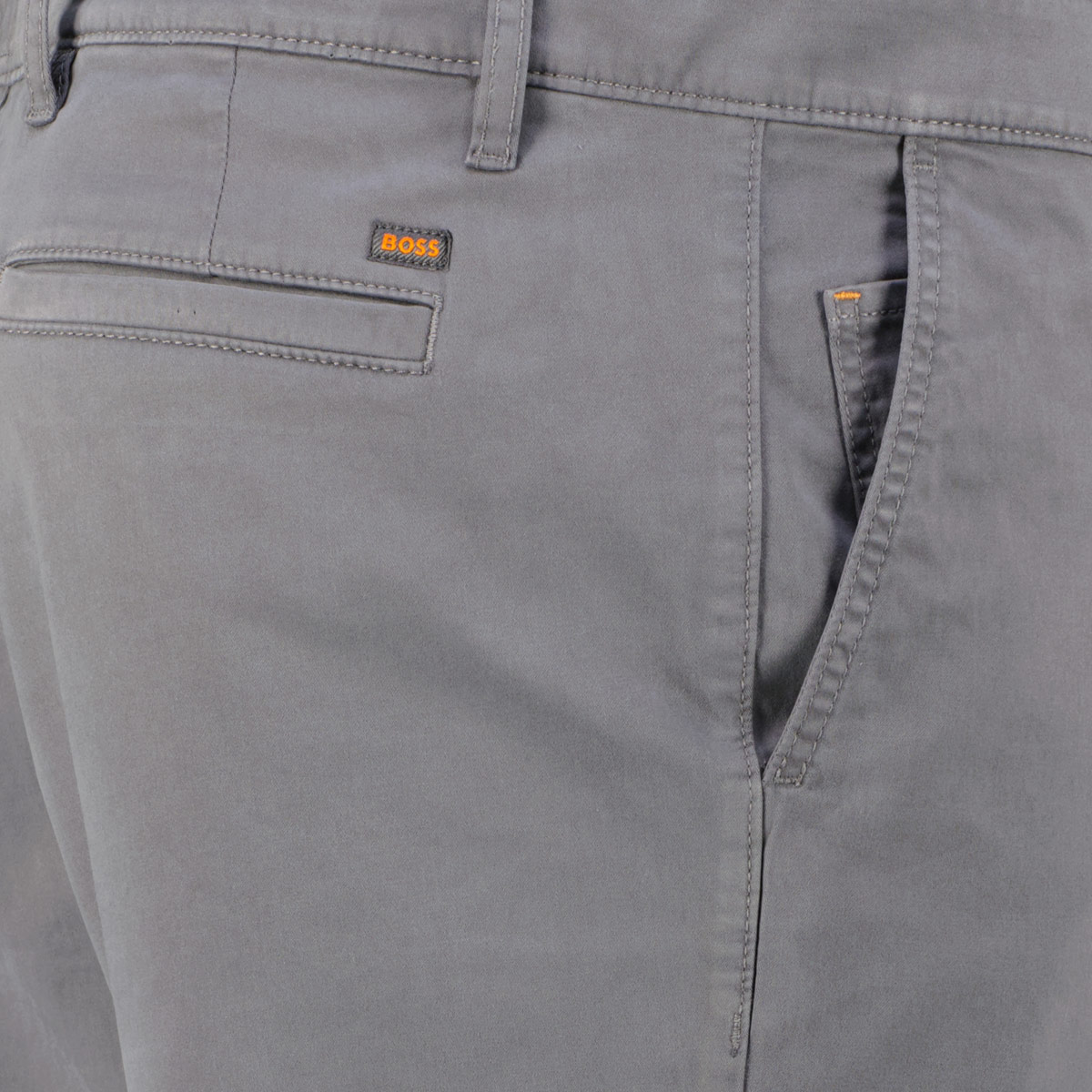 BOSS Stretch-Chinos, Tapered Fit grau