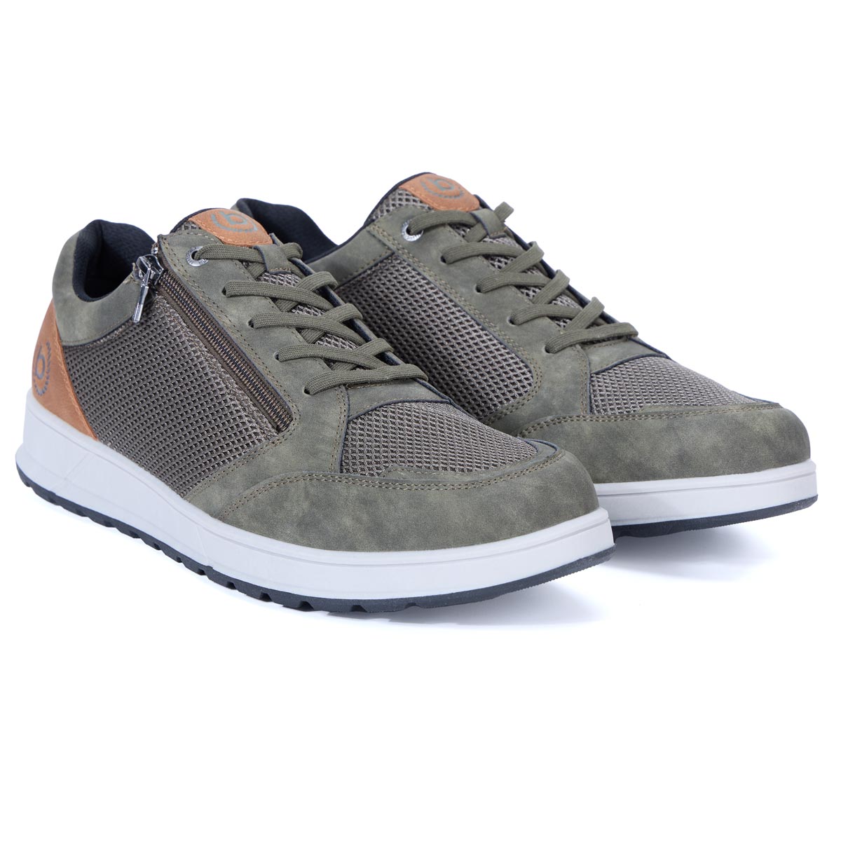 bugatti Sneaker mit Reißverschluss oliv