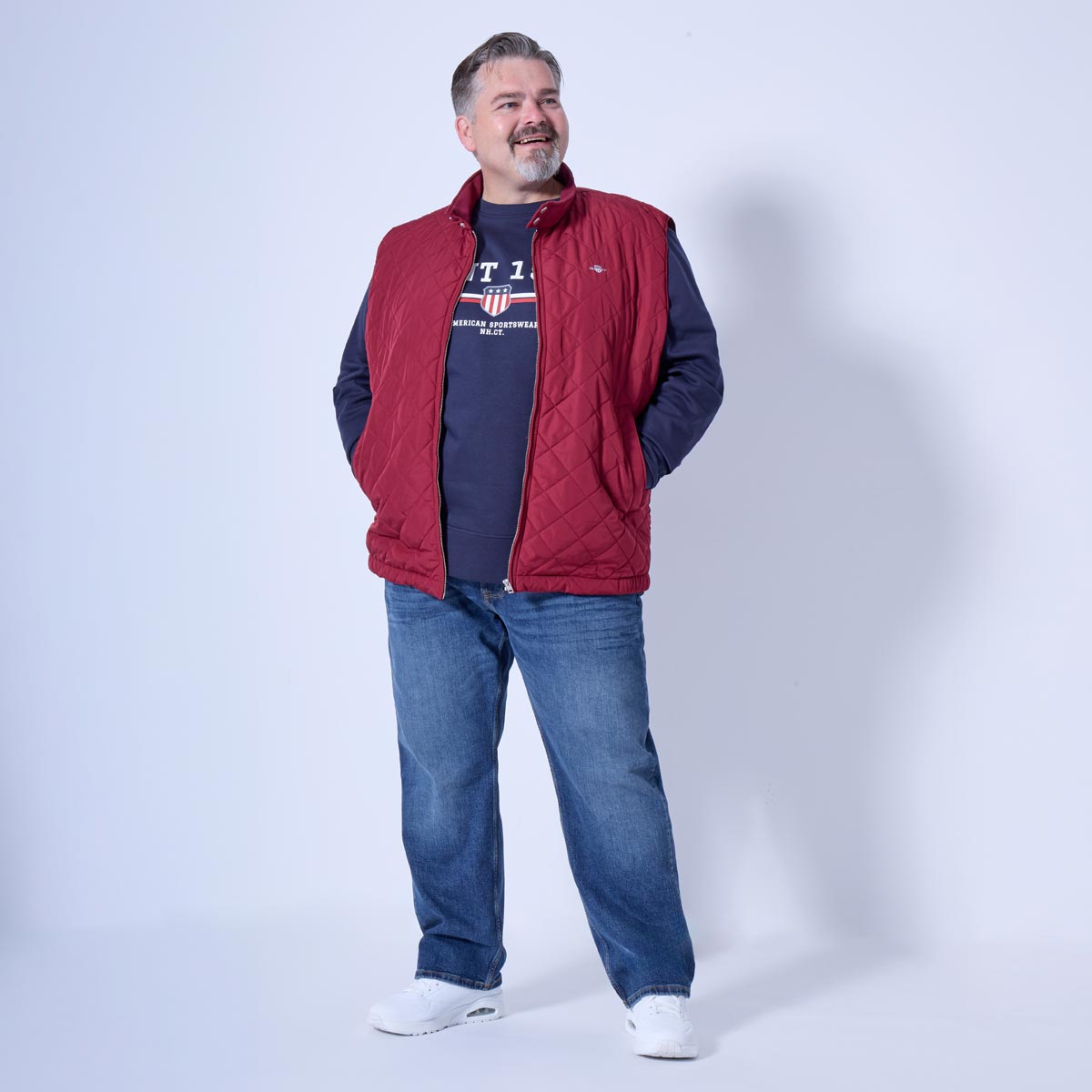 Gant Leichte Steppweste, wasserabweisend dunkelrot