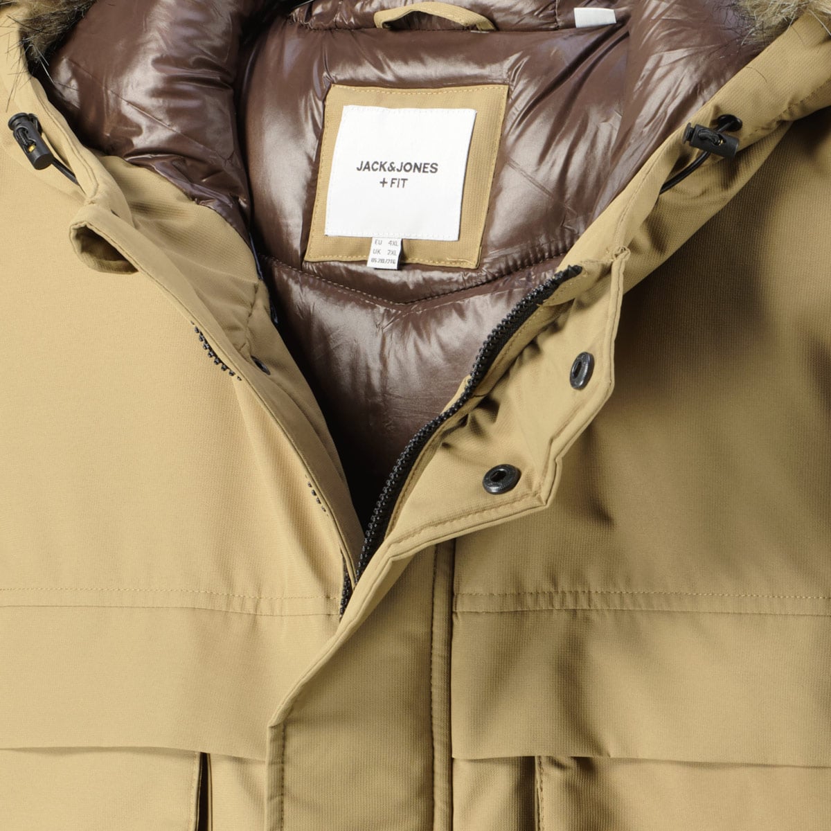 Jack&Jones Parka mit abnehmbarem Kunstfellkragen, wasserabweisend beige Jack&Jones Parka mit abnehmbarem Kunstfellkragen, wasserabweisend beige