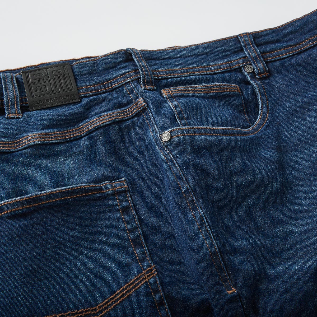 Redpoint Jeans-Shorts mit Stretch dunkelblau