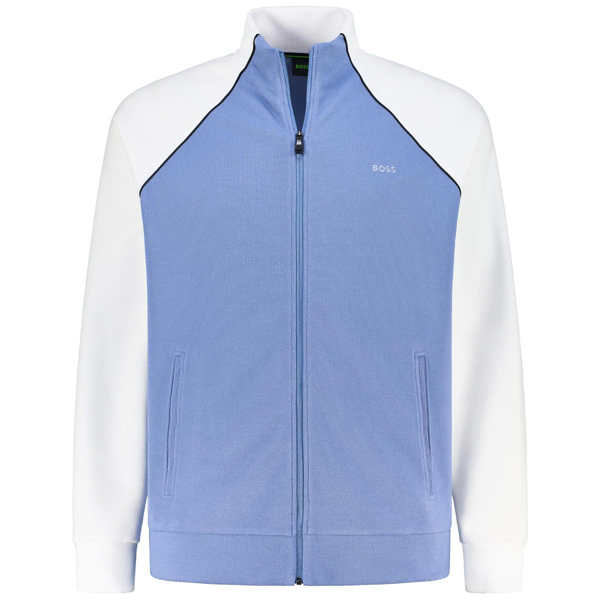 BOSS Sweatjacke in Two-Tone Optik, elastsich Farbe graublau Größe: 5XL günstig online kaufen