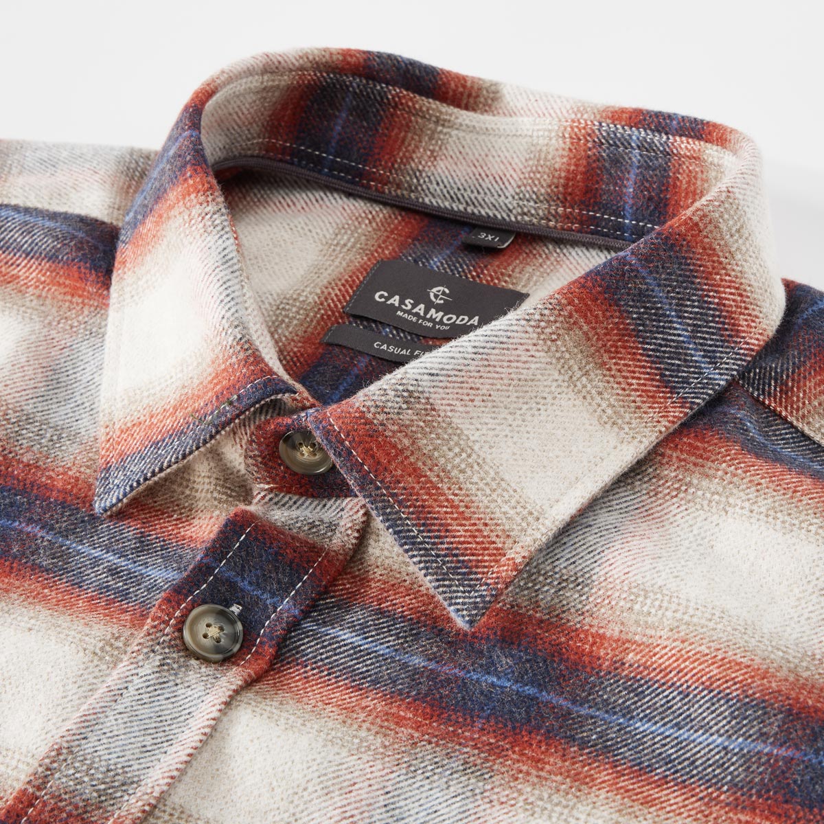 CASA MODA Flanell-Overshirt rot