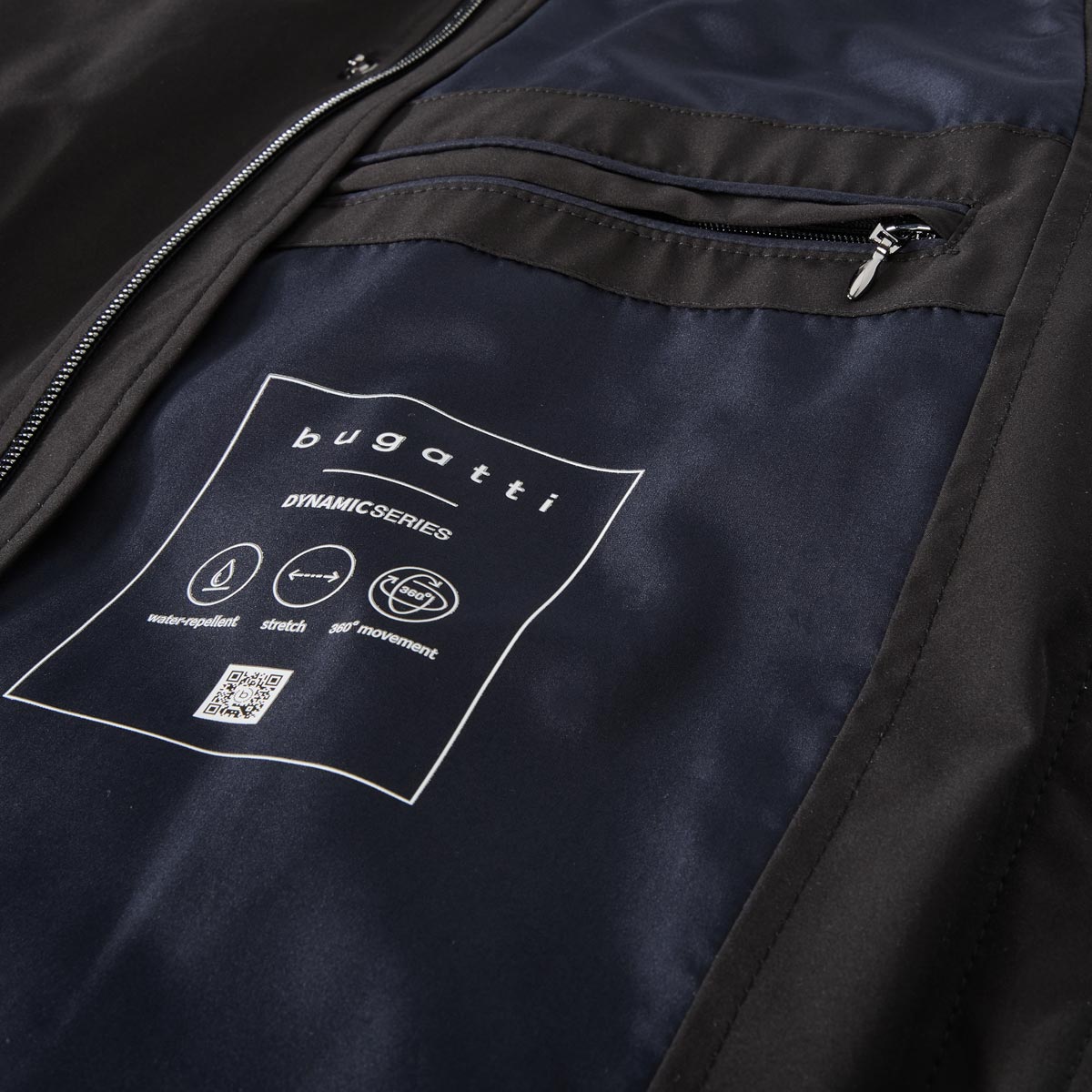 bugatti Leichter Kurzmantel,  wasserabweisend schwarz