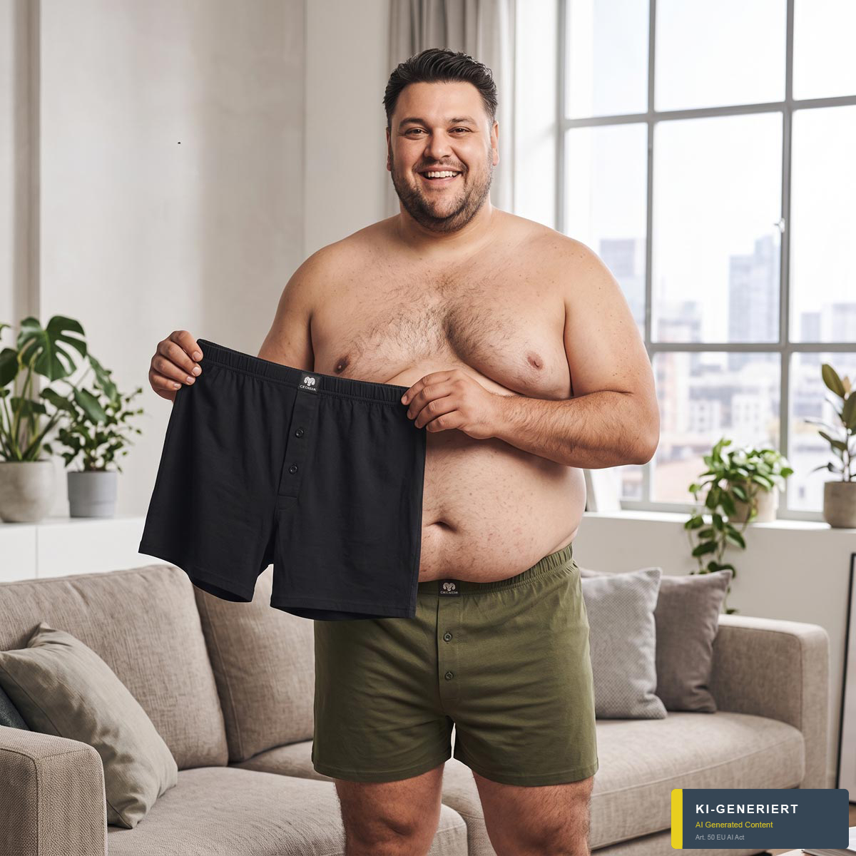Ceceba Boxershorts aus Baumwoll-Jersey, Doppelpack grün