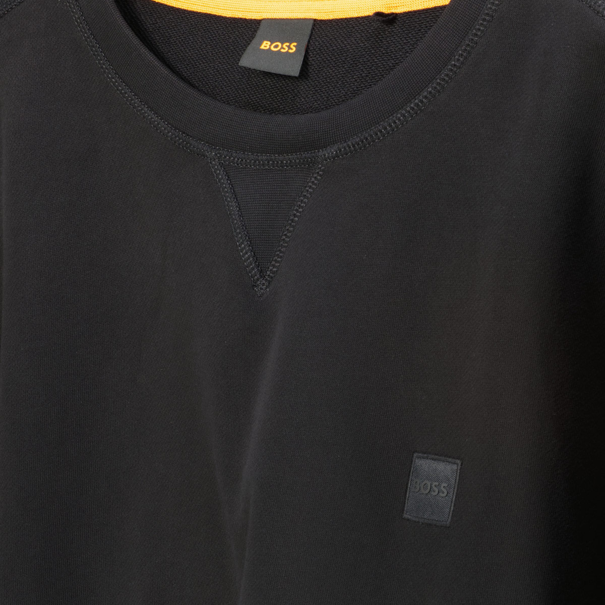 BOSS Sweatshirt aus Biobaumwolle schwarz