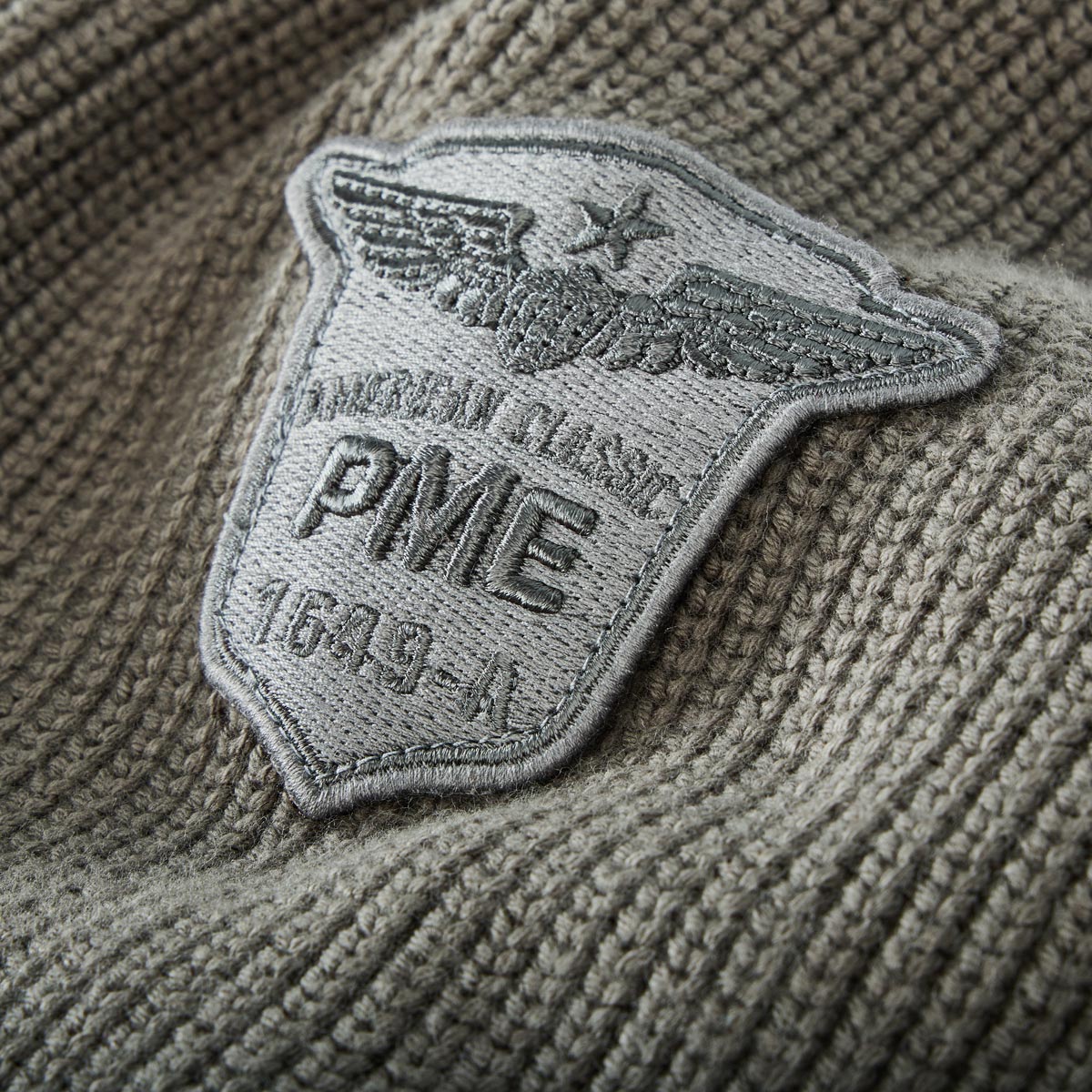 PME LEGEND Pullover mit Troyerkragen anthrazit