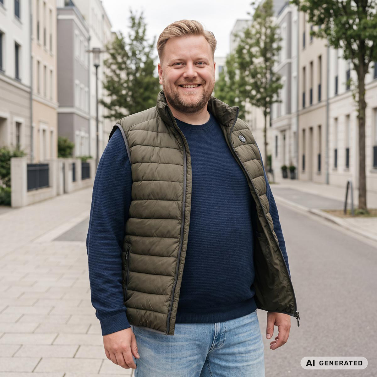 Blue Wave Steppweste "Max", wasser- und windabweisend oliv