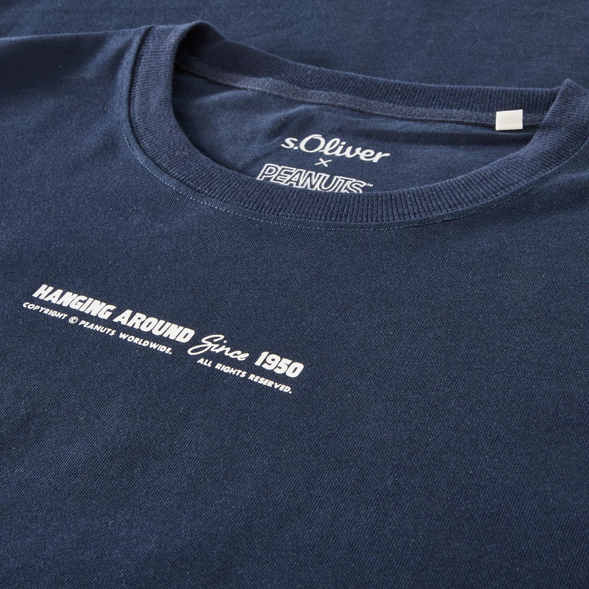 s.Oliver T-Shirt mit Stickerei blau