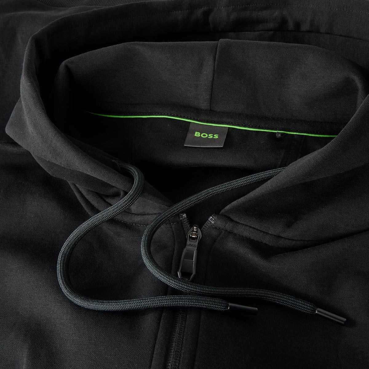 BOSS Sweatjacke mit Stretch schwarz