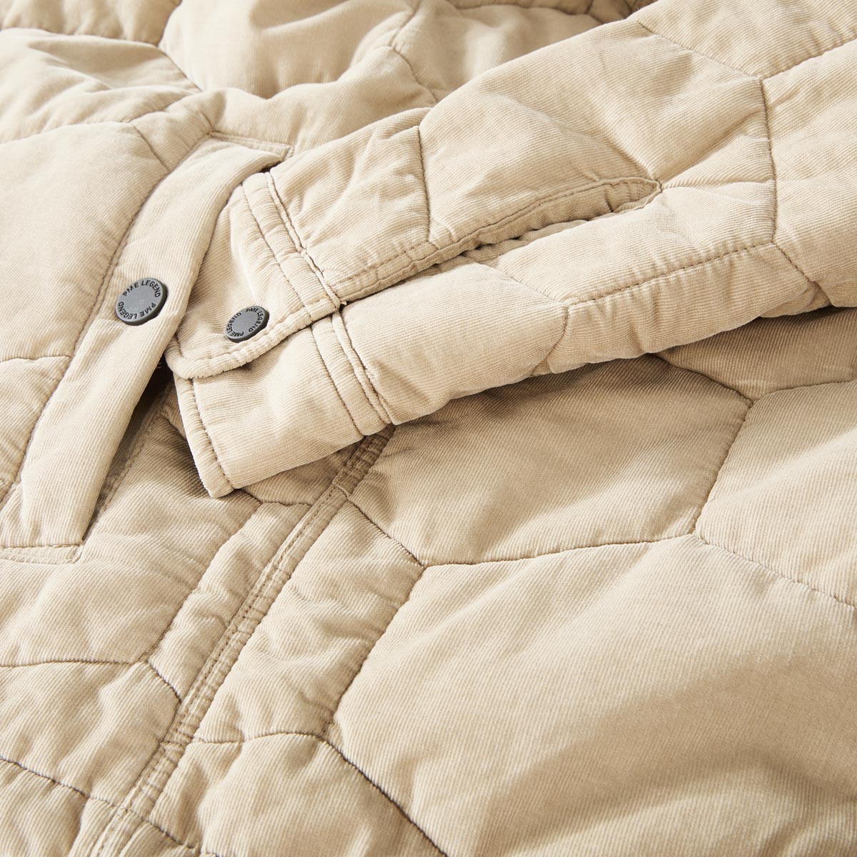 PME LEGEND Gesteppte Feincord-Jacke sand