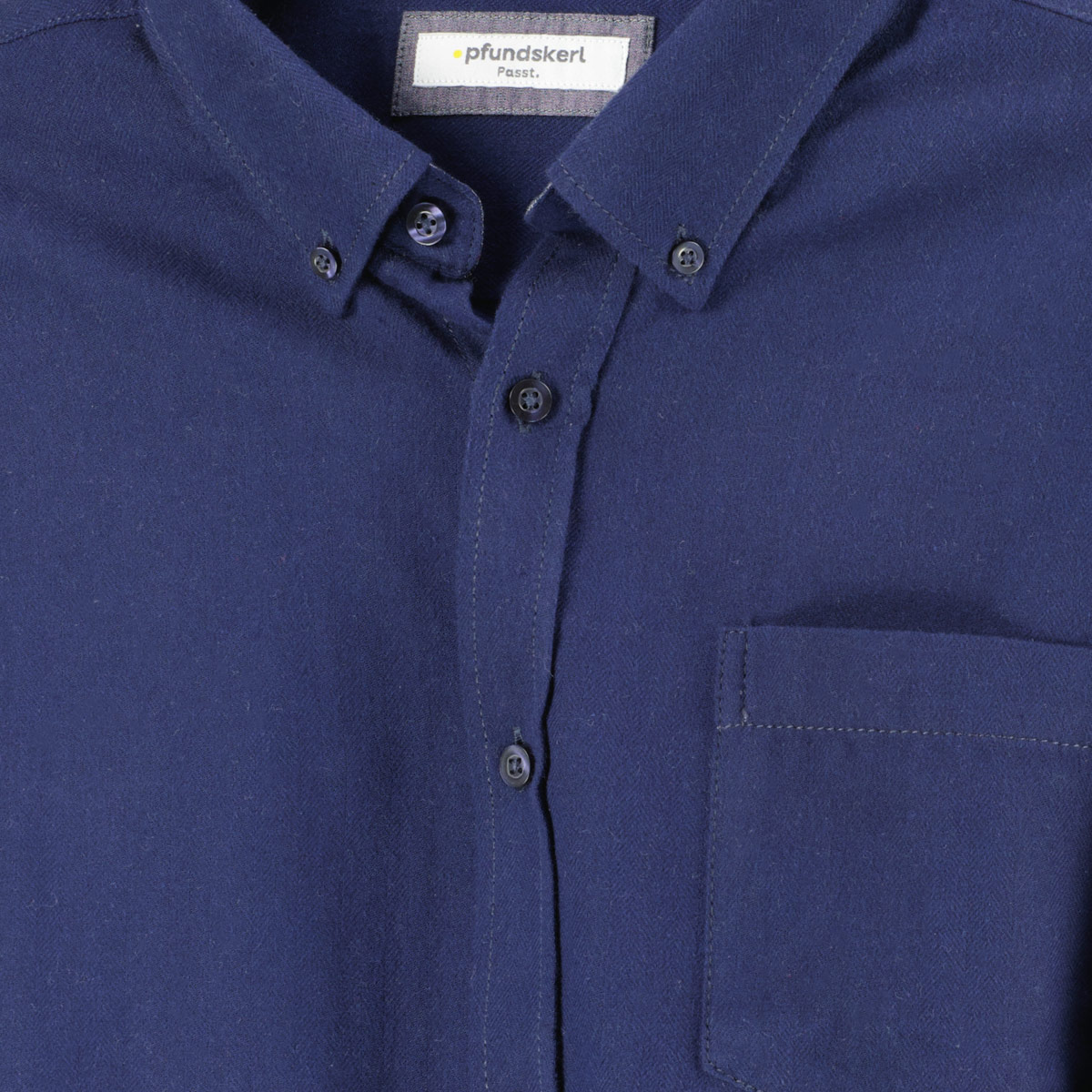 Pfundskerl Freizeithemd aus Baumwoll-Flanell dunkelblau