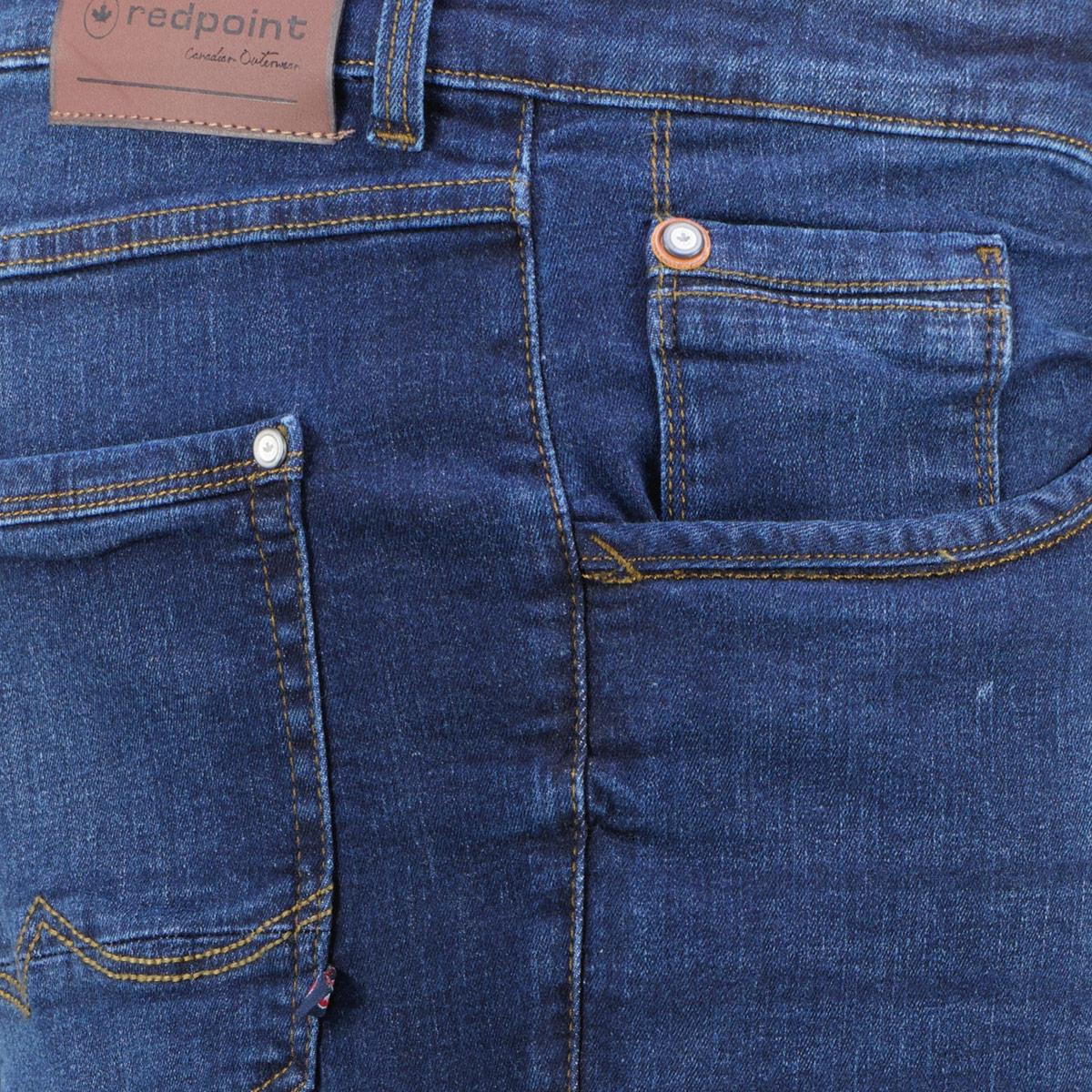 Redpoint Jeans-Shorts mit Stretch dunkelblau